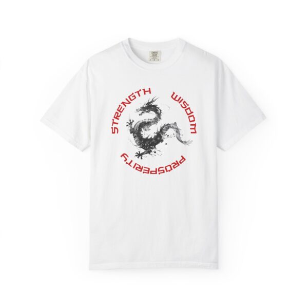Strength, Wisdom, Prosperity - Dragon Heavyweight T-Shirt - Image 3