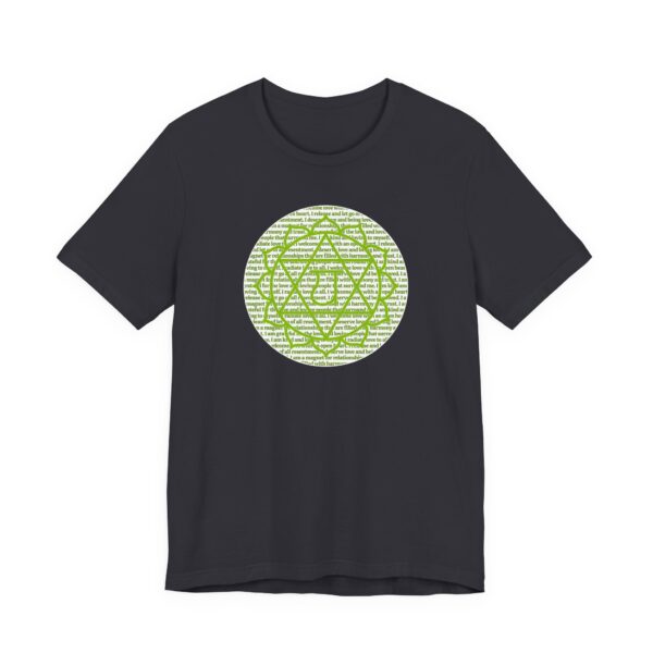 Heart Chakra Affirmations Lightweight T-Shirt - Green Text - Image 16