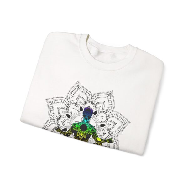 Serenity - Chakra Mandala Crewneck Sweatshirt, Male Silhouette - Image 4