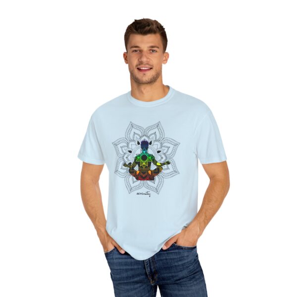 Serenity - Chakra Mandala Heavyweight Shirt with Male Silhouette - Image 19