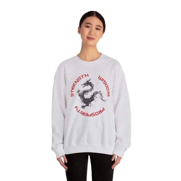 Strength, Wisdom, Prosperity - Dragon Crewneck Sweatshirt - Image 5