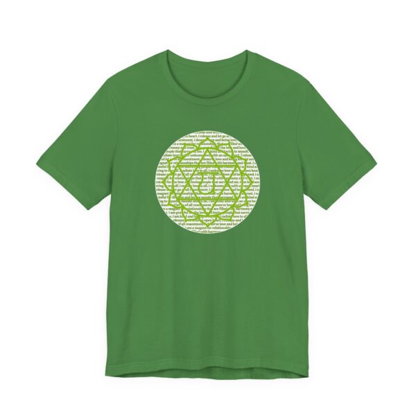 Heart Chakra Affirmations Lightweight T-Shirt - Green Text - Image 7