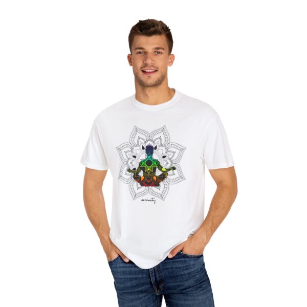 Serenity - Chakra Mandala Heavyweight Shirt with Male Silhouette - Image 6