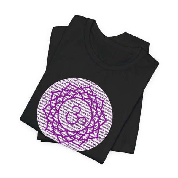 Crown Chakra Affirmations Lightweight T-Shirt - Purple Text - Image 21