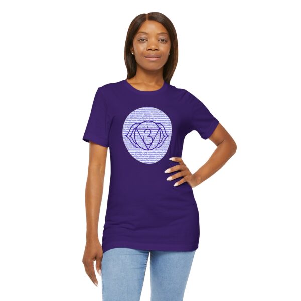 Third Eye Chakra Affirmations Lightweight T-Shirt - Indigo Text - Image 15