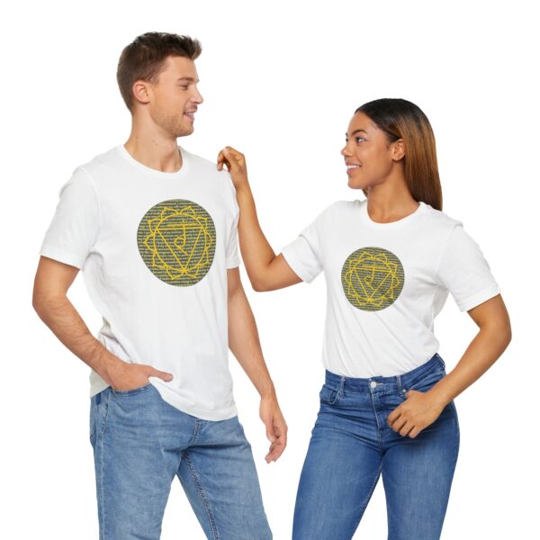 Solar Plexus Chakra Affirmations Lightweight T-Shirt, Yellow Text - Image 6