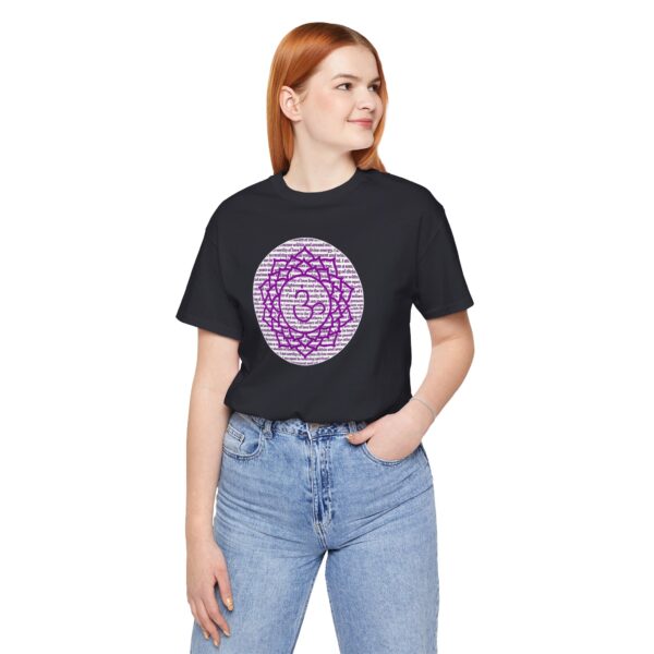 Crown Chakra Affirmations Lightweight T-Shirt - Purple Text - Image 19