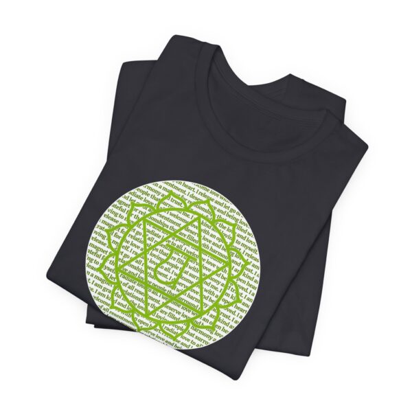 Heart Chakra Affirmations Lightweight T-Shirt - Green Text - Image 17