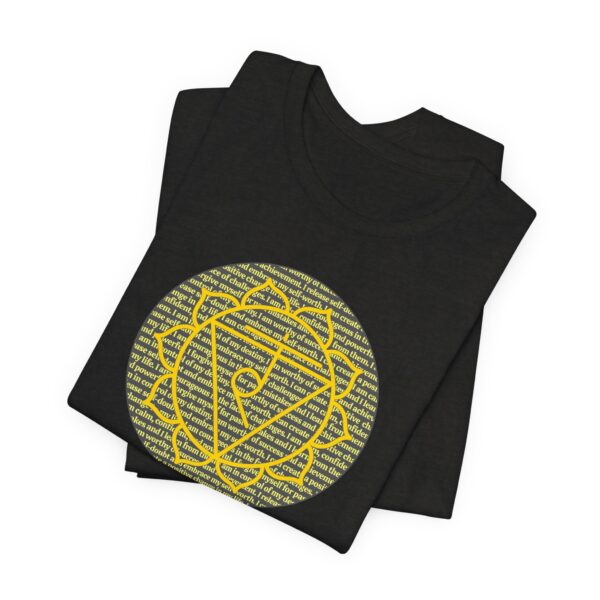 Solar Plexus Chakra Affirmations Lightweight T-Shirt, Yellow Text - Image 17