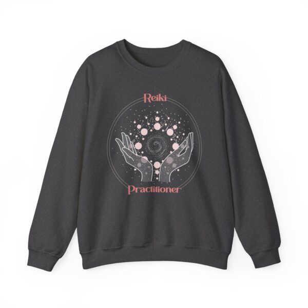 Reiki Practitioner - Crewneck Sweatshirt with Pink Text - Image 16