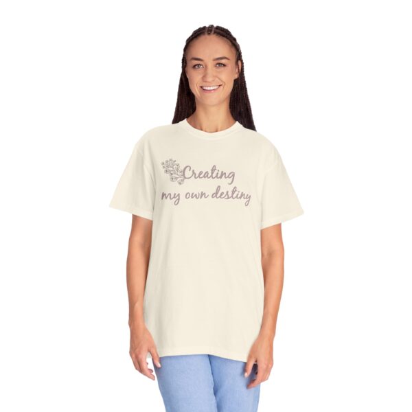 Creating My Own Destiny Heavyweight T-Shirt - Floral Text - Image 10