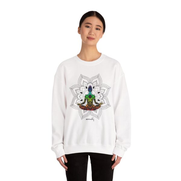 Serenity - Chakra Mandala Crewneck Sweatshirt, Female Silhouette - Image 7