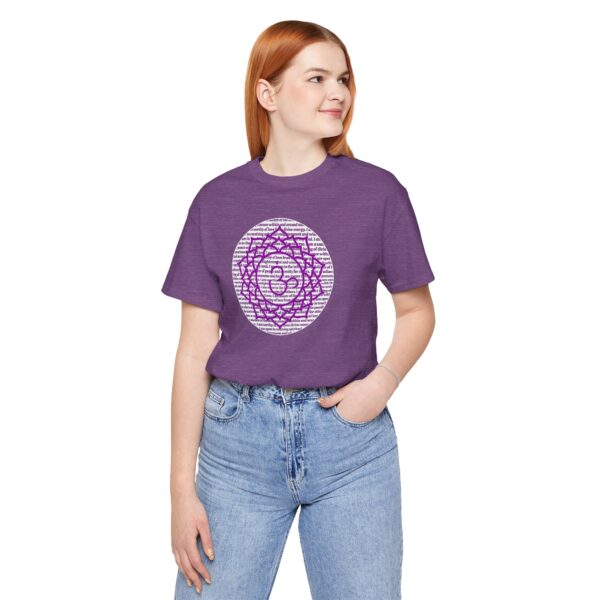 Crown Chakra Affirmations Lightweight T-Shirt - Purple Text - Image 10