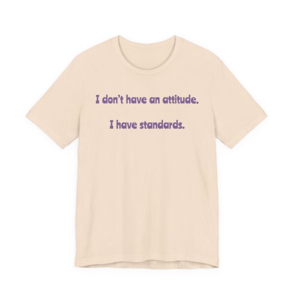 I Don't Have An Attitude, I Have Standards Lightweight Text Tee - Image 7