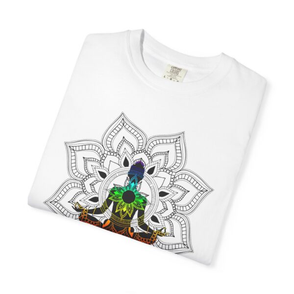 Serenity - Chakra Mandala Heavyweight Tee with Female Silhouette - Image 4