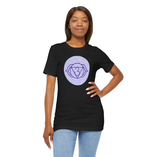 Third Eye Chakra Affirmations Lightweight T-Shirt - Indigo Text - Image 23