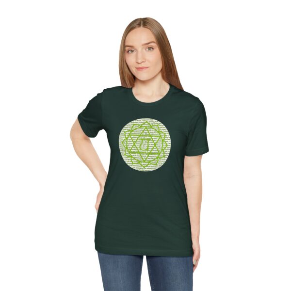 Heart Chakra Affirmations Lightweight T-Shirt - Green Text - Image 15