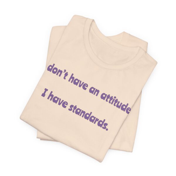 I Don't Have An Attitude, I Have Standards Lightweight Text Tee - Image 8