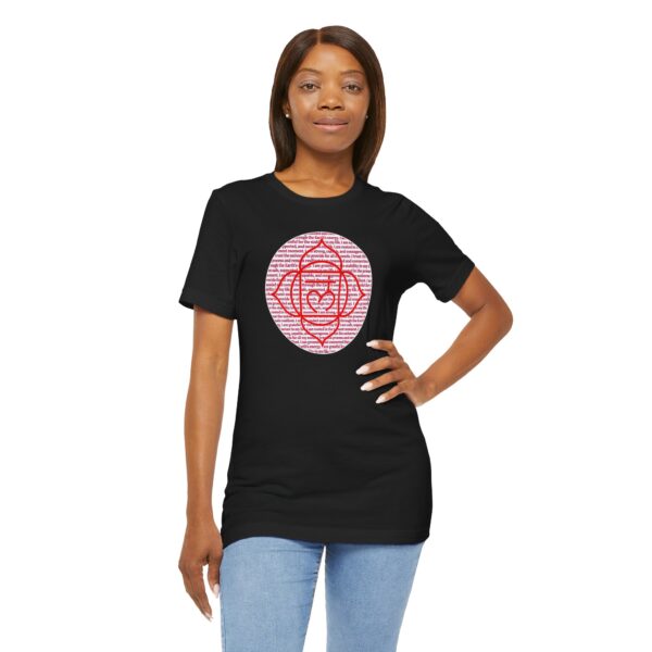 Root Chakra Affirmations Lightweight T-Shirt - Red Text - Image 23