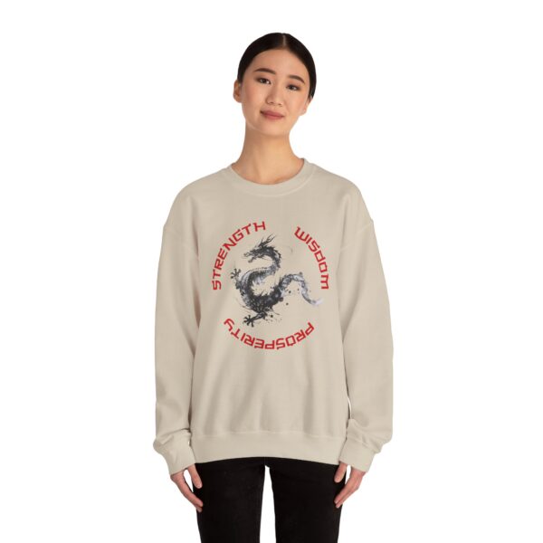 Strength, Wisdom, Prosperity - Dragon Crewneck Sweatshirt - Image 10