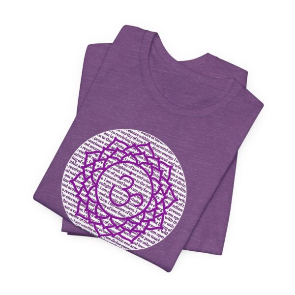 Crown Chakra Affirmations Lightweight T-Shirt - Purple Text - Image 8