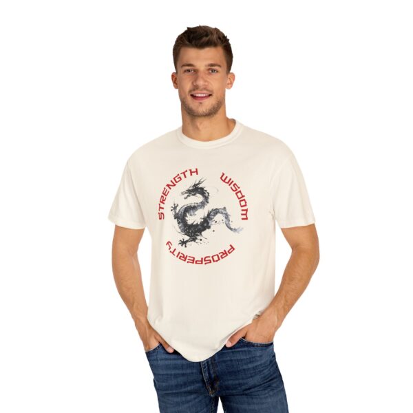 Strength, Wisdom, Prosperity - Dragon Heavyweight T-Shirt - Image 11