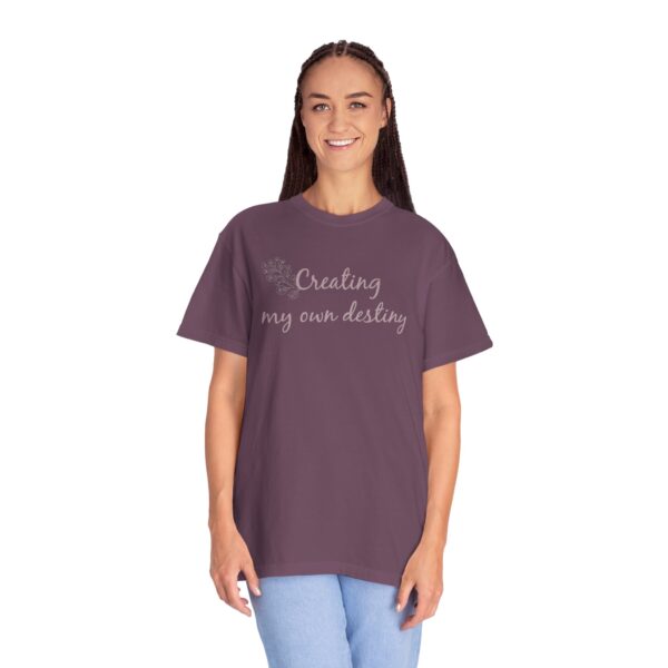 Creating My Own Destiny Heavyweight T-Shirt - Floral Text - Image 14