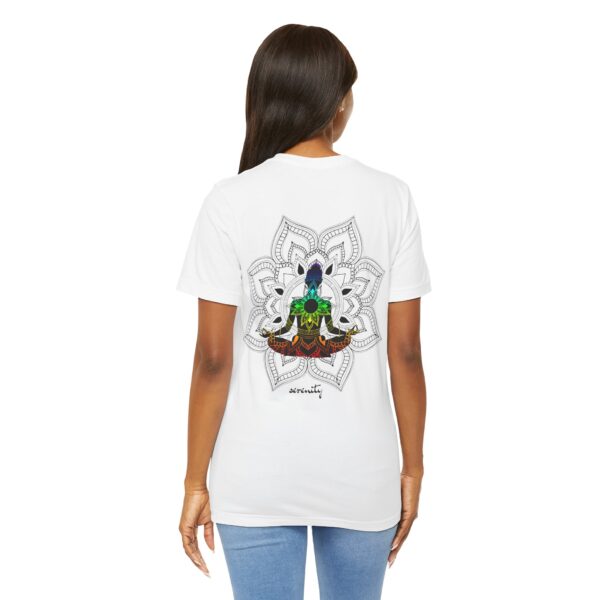 Serenity - Chakra Mandala Lightweight Tee with Female Silhouette - Image 6