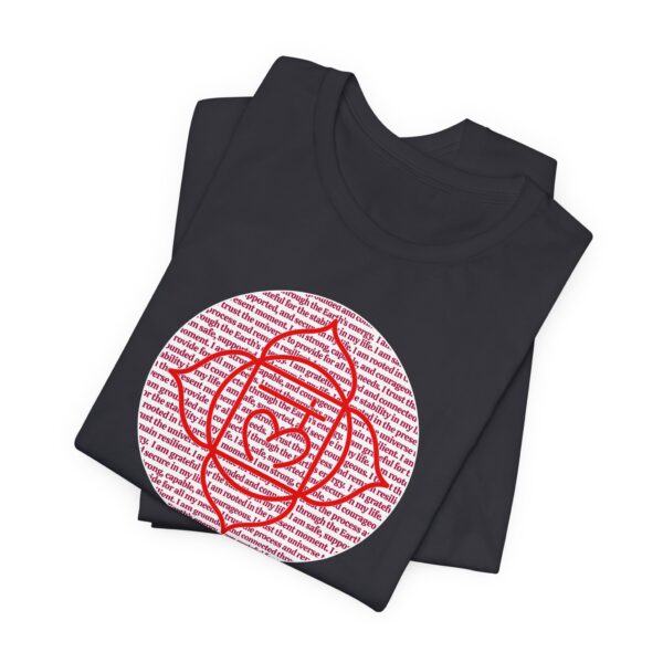 Root Chakra Affirmations Lightweight T-Shirt - Red Text - Image 17