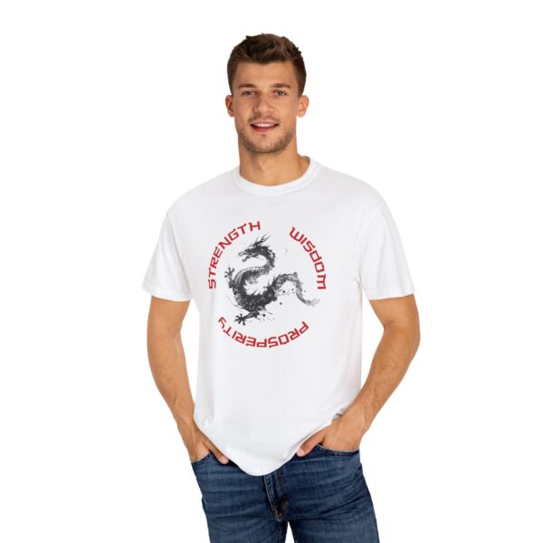 Strength, Wisdom, Prosperity - Dragon Heavyweight T-Shirt - Image 7