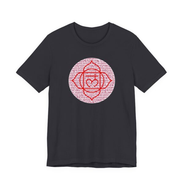 Root Chakra Affirmations Lightweight T-Shirt - Red Text - Image 16