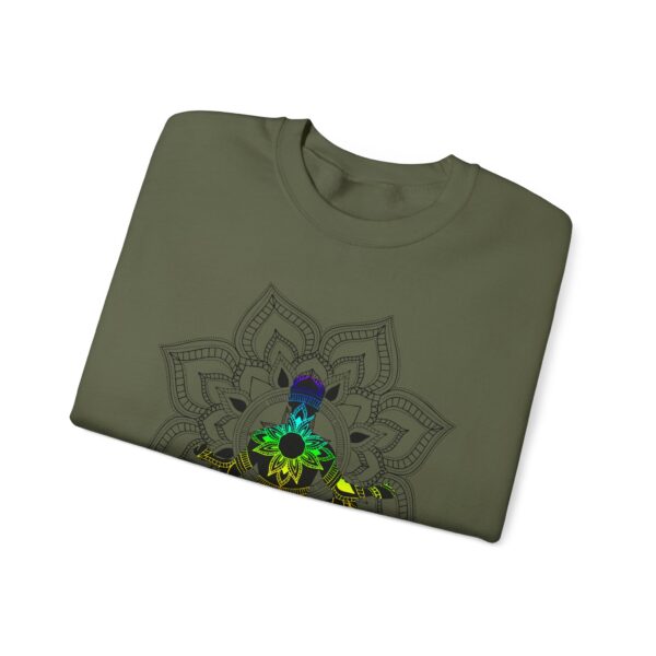 Serenity - Chakra Mandala Crewneck Sweatshirt, Male Silhouette - Image 21