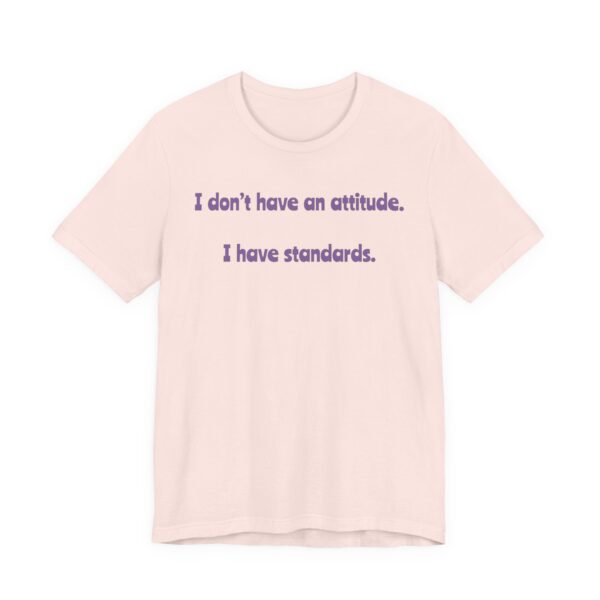 I Don't Have An Attitude, I Have Standards Lightweight Text Tee - Image 11