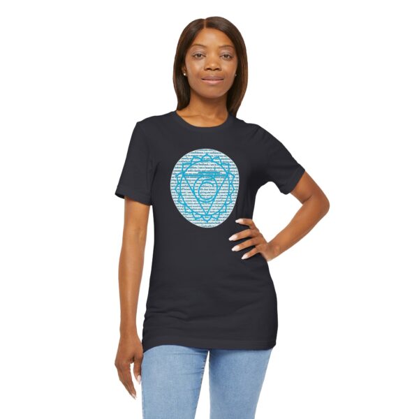 Throat Chakra Affirmations Lightweight T-Shirt - Blue Text - Image 19