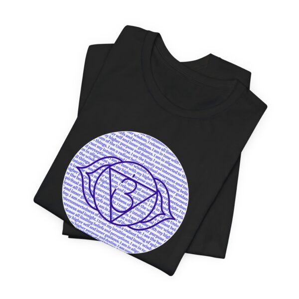 Third Eye Chakra Affirmations Lightweight T-Shirt - Indigo Text - Image 21