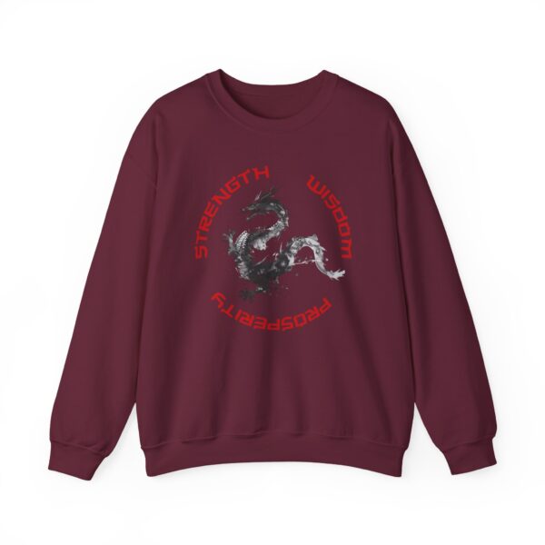 Strength, Wisdom, Prosperity - Dragon Crewneck Sweatshirt - Image 16