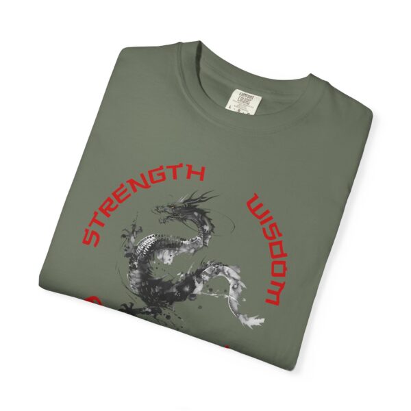 Strength, Wisdom, Prosperity - Dragon Heavyweight T-Shirt - Image 17