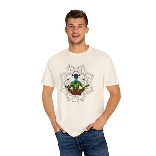 Serenity - Chakra Mandala Heavyweight Shirt with Male Silhouette - Image 10
