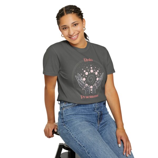 Reiki Practitioner - Heavyweight T-Shirt with Pink Text - Image 15