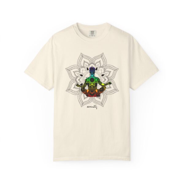 Serenity - Chakra Mandala Heavyweight Shirt with Male Silhouette - Image 7