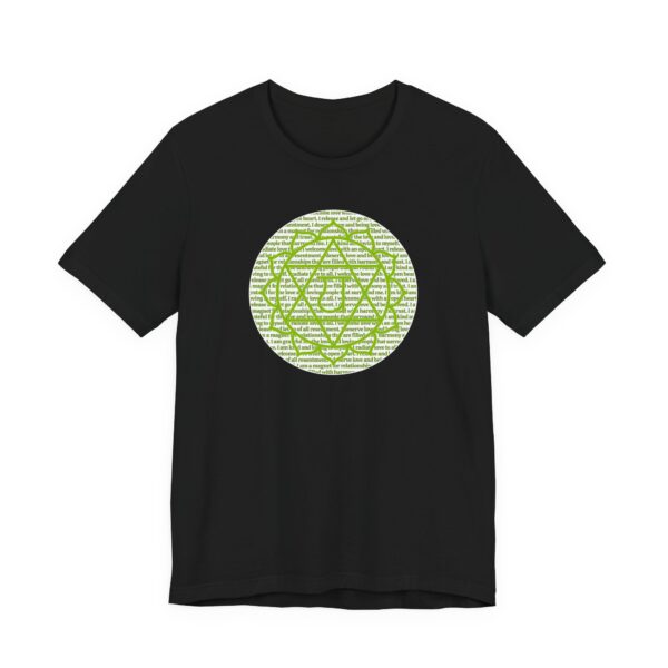 Heart Chakra Affirmations Lightweight T-Shirt - Green Text - Image 20