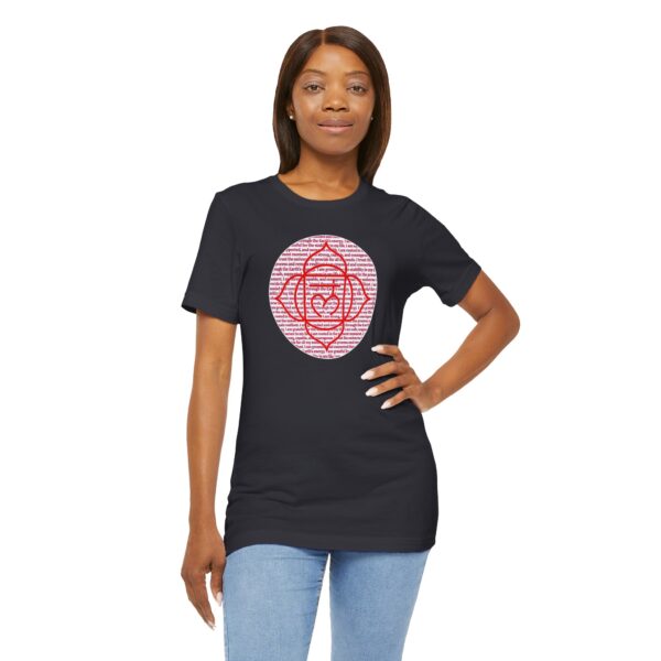 Root Chakra Affirmations Lightweight T-Shirt - Red Text - Image 19