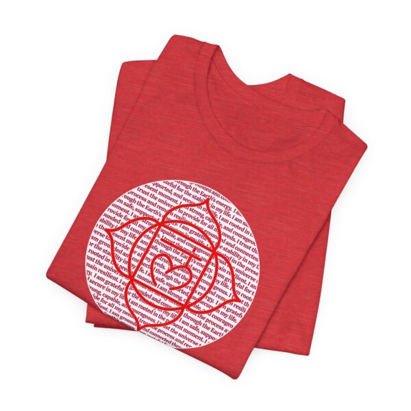 Root Chakra Affirmations Lightweight T-Shirt - Red Text - Image 9
