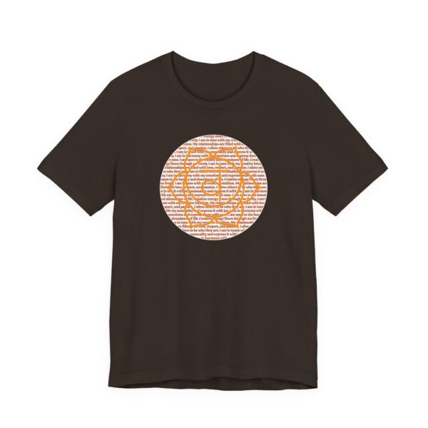 Sacral Chakra Affirmations Lightweight T-Shirt - Orange Text - Image 8