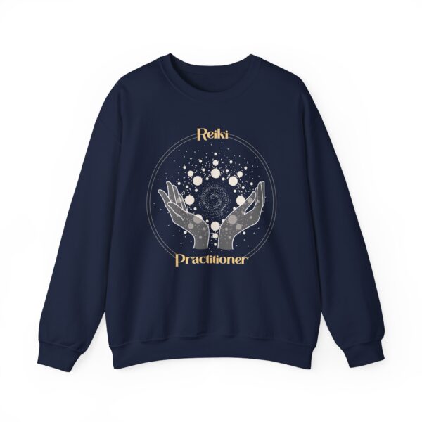 Reiki Practitioner - Crewneck Sweatshirt with Yellow Text - Image 7