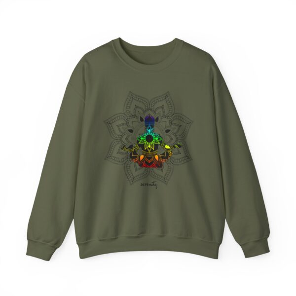 Serenity - Chakra Mandala Crewneck Sweatshirt, Male Silhouette - Image 20
