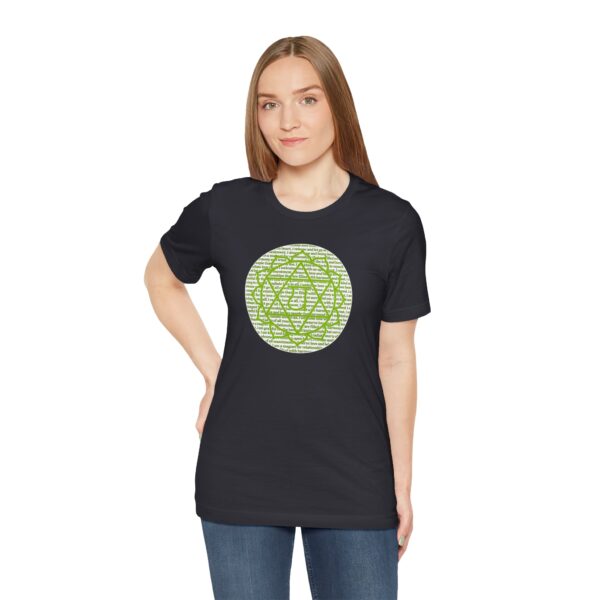Heart Chakra Affirmations Lightweight T-Shirt - Green Text - Image 19