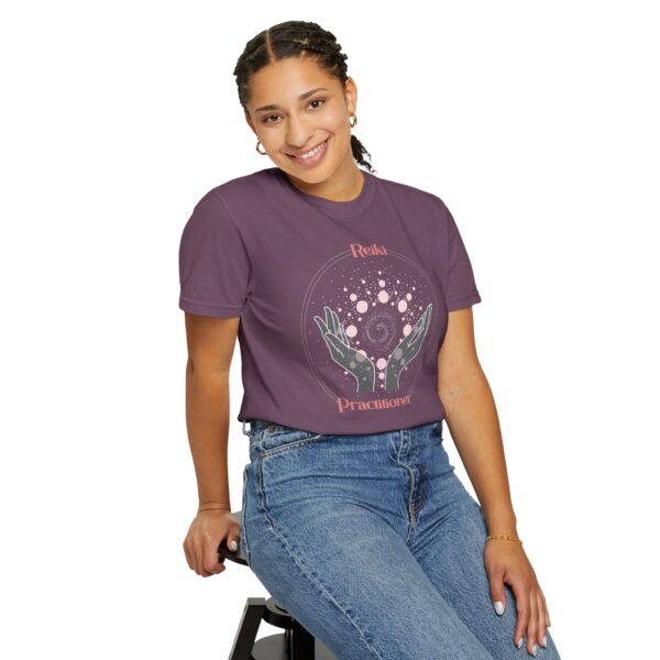 Reiki Practitioner - Heavyweight T-Shirt with Pink Text - Image 7