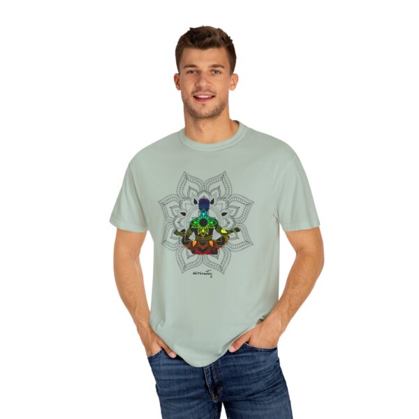 Serenity - Chakra Mandala Heavyweight Shirt with Male Silhouette - Image 15