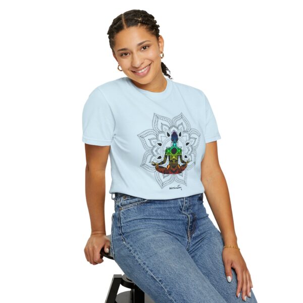 Serenity - Chakra Mandala Heavyweight Tee with Female Silhouette - Image 19